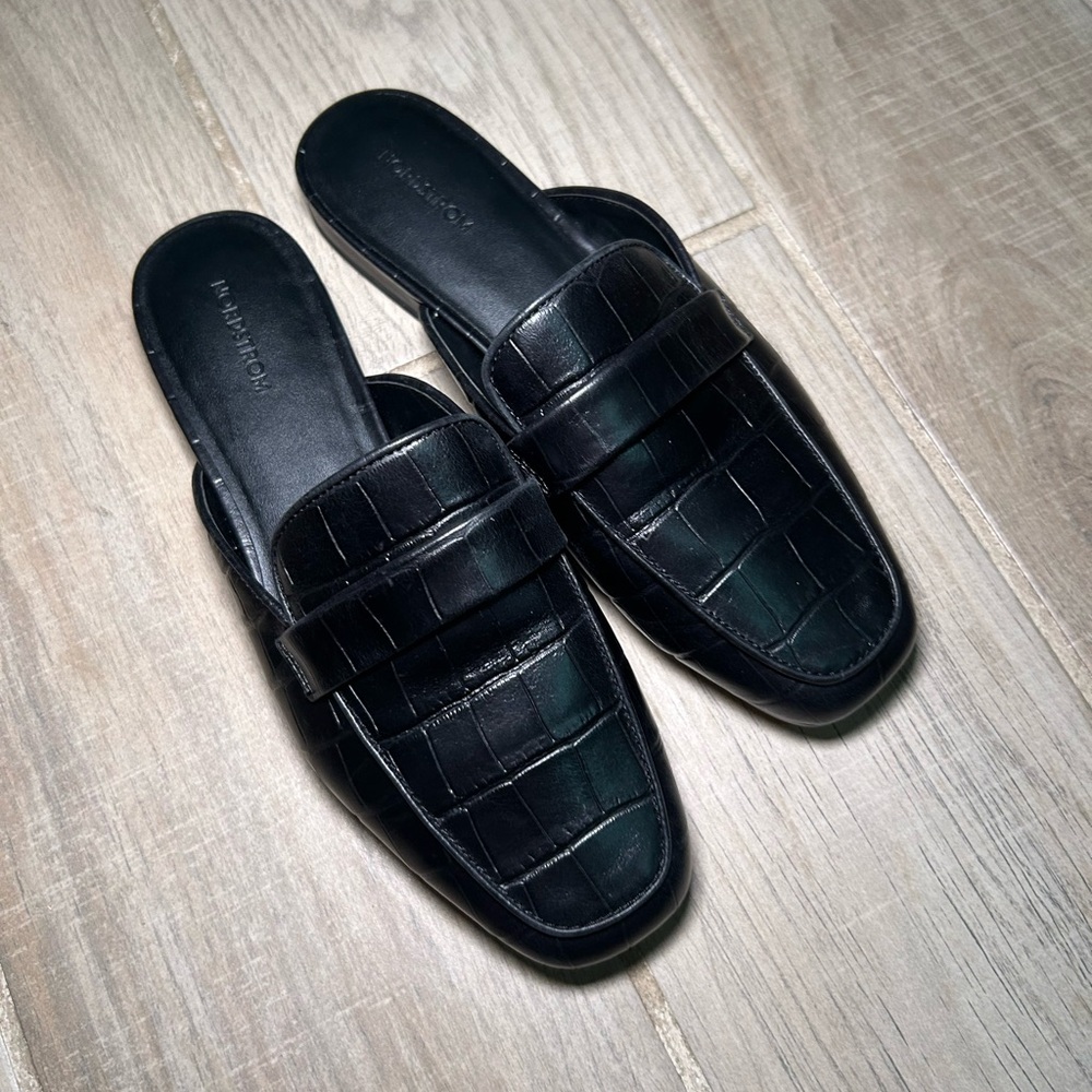 Nordstrom Black Textured Women's Flats